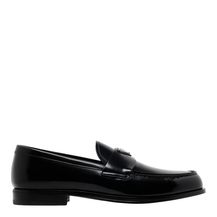 Czarne płaskie buty Prada