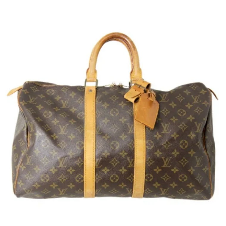 Używany Brązowy Materiałowy Louis Vuitton Keepall Louis Vuitton Vintage