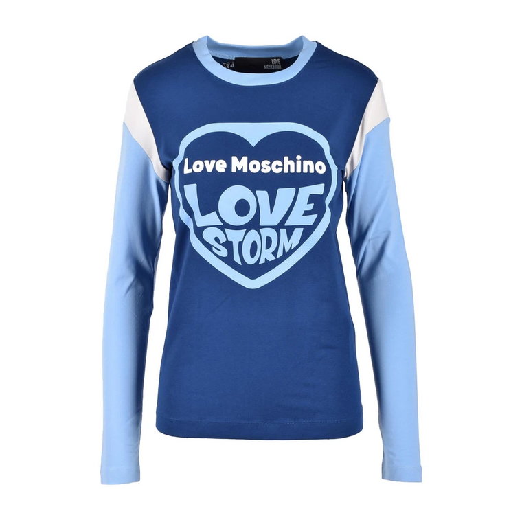 Niebieska koszulka z kolekcji Love Moschino Love Moschino