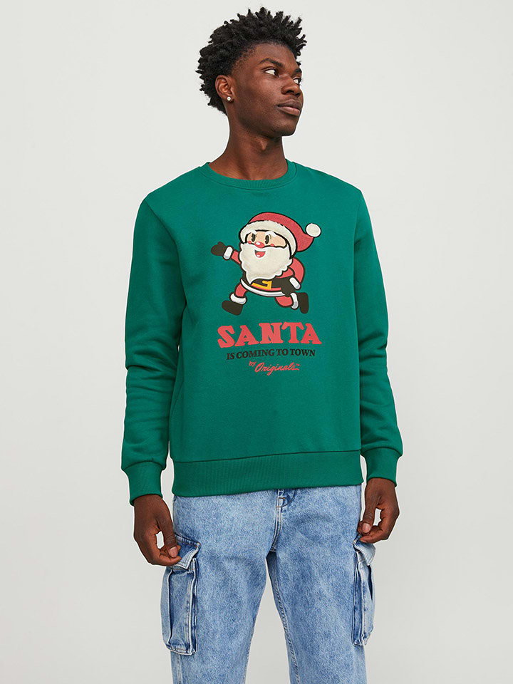 Jack & Jones Bluza "Xmas" w kolorze zielonym