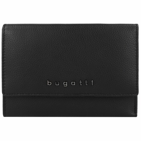 bugatti Bella Portfel Ochrona RFID Skórzany 15 cm schwarz