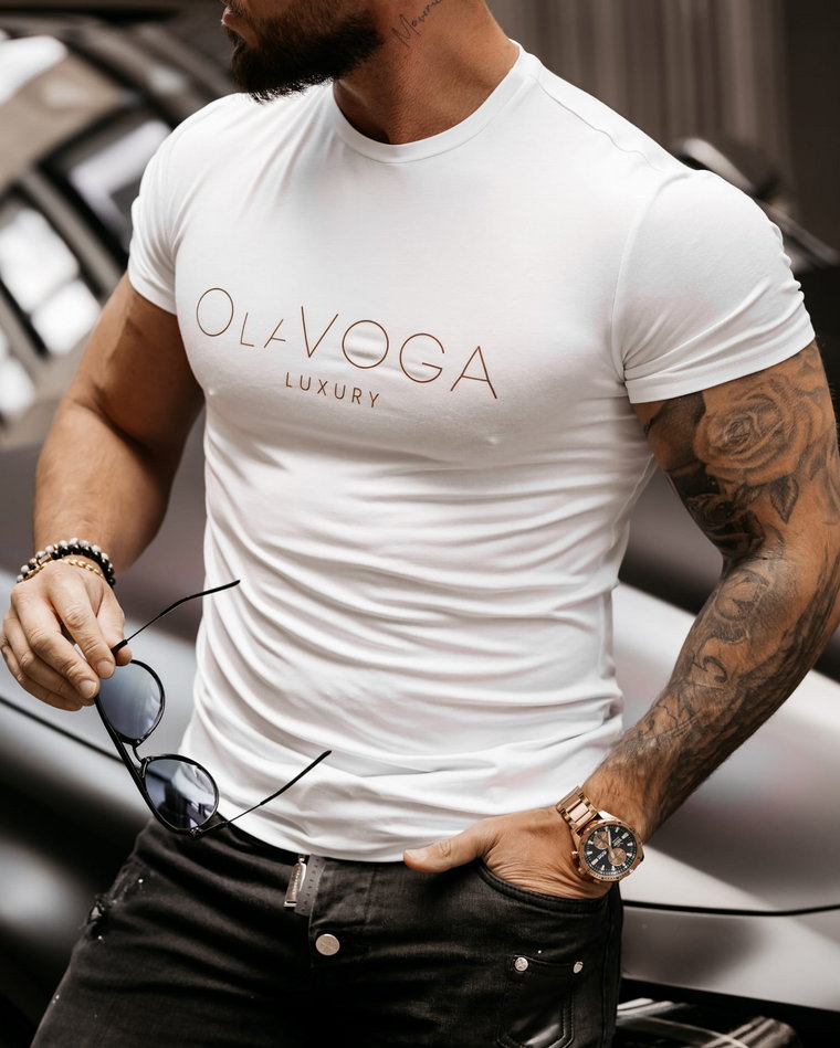 T-shirt męski OLAVOGA HUGO biały