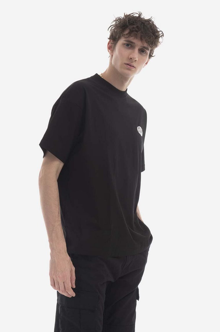 STAMPD t-shirt bawełniany kolor czarny gładki SLA.M2846TE-WHT