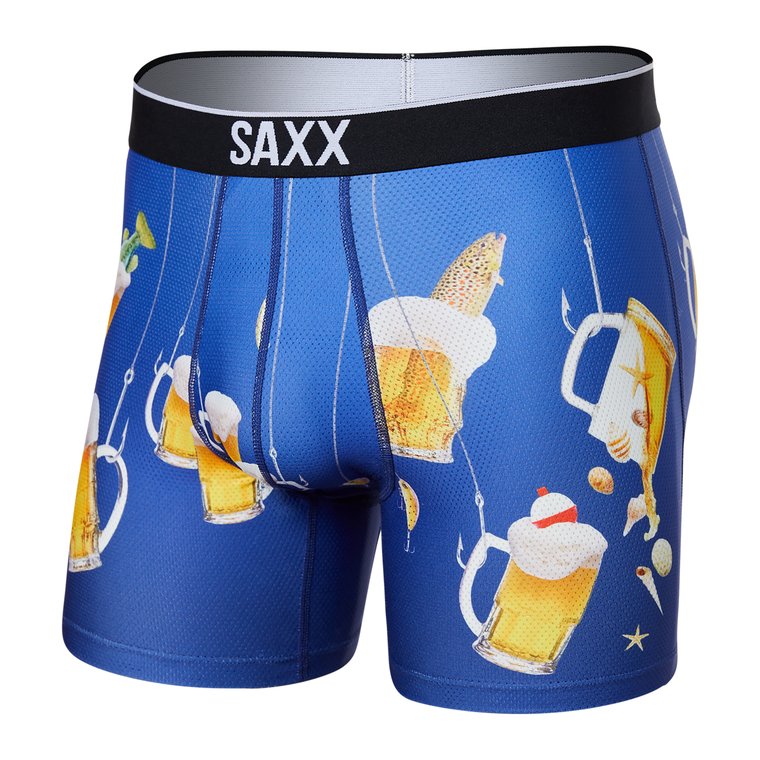 Bokserki męskie sportowe SAXX VOLT Boxer Brief piwo  niebieskie