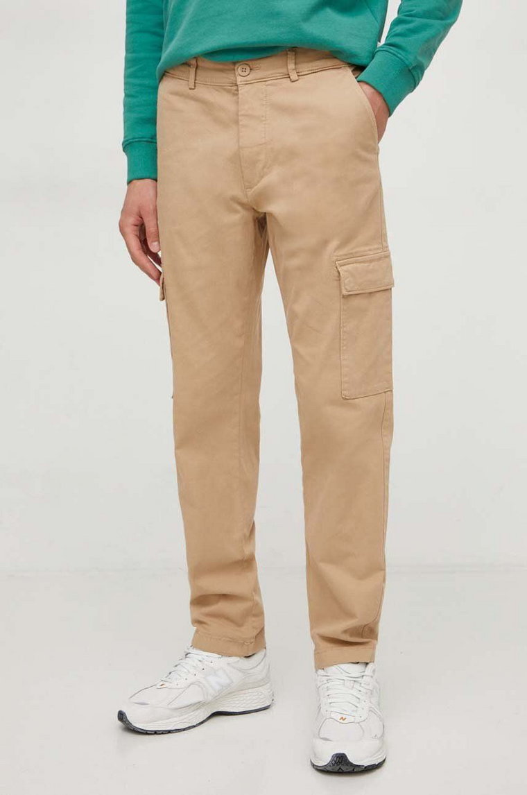 Pepe Jeans spodnie SLIM CARGO męskie kolor beżowy w fasonie cargo PM211641