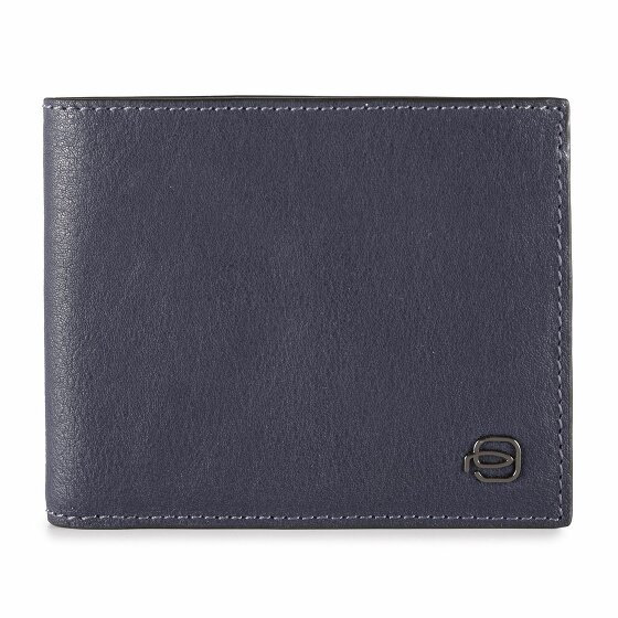 Piquadro Czarny kwadratowy portfel RFID skórzany 11 cm blue4