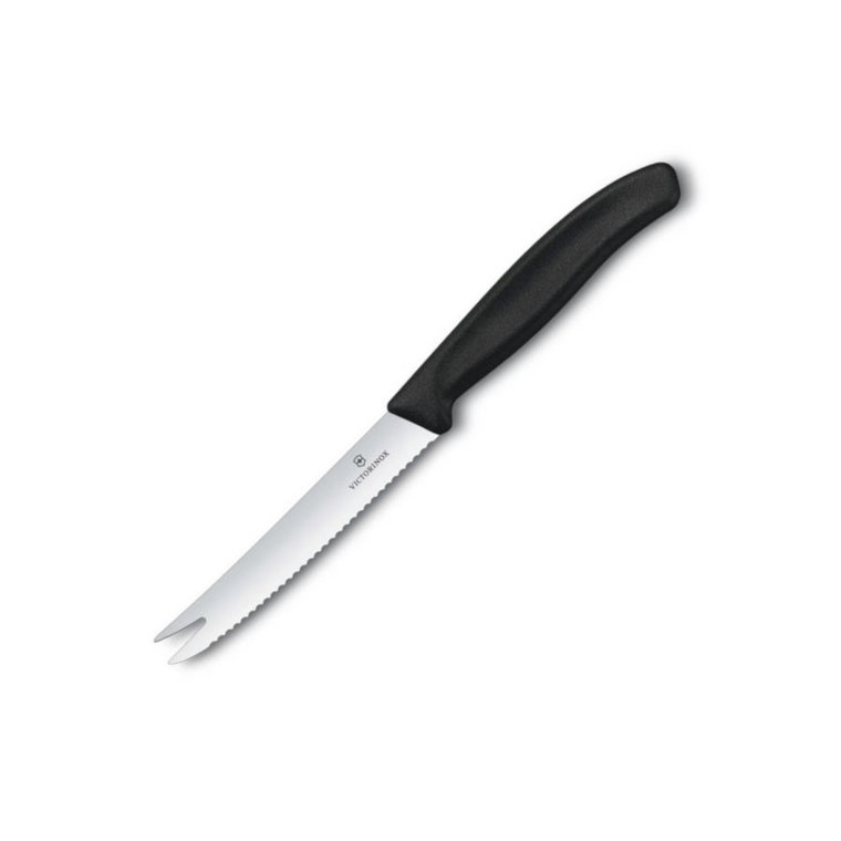 VICTORINOX - Nóż do sera, ząbkowany 11 cm - czarny kod: 6.7863