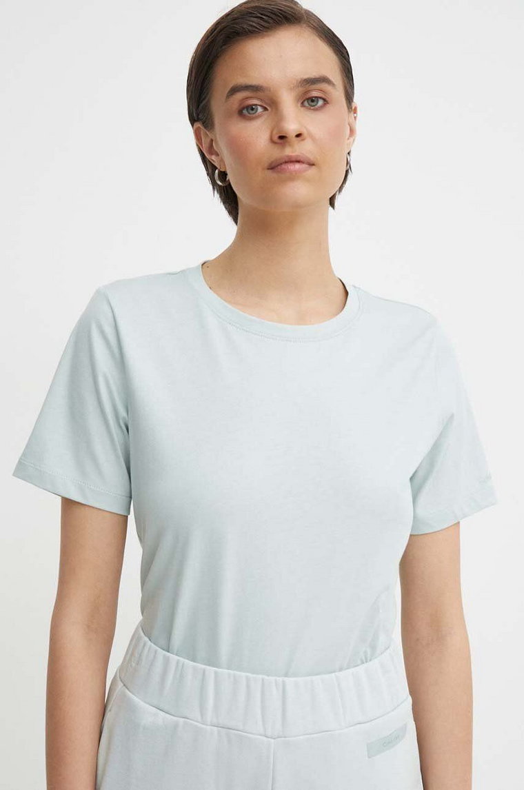 Calvin Klein t-shirt bawełniany damski kolor szary