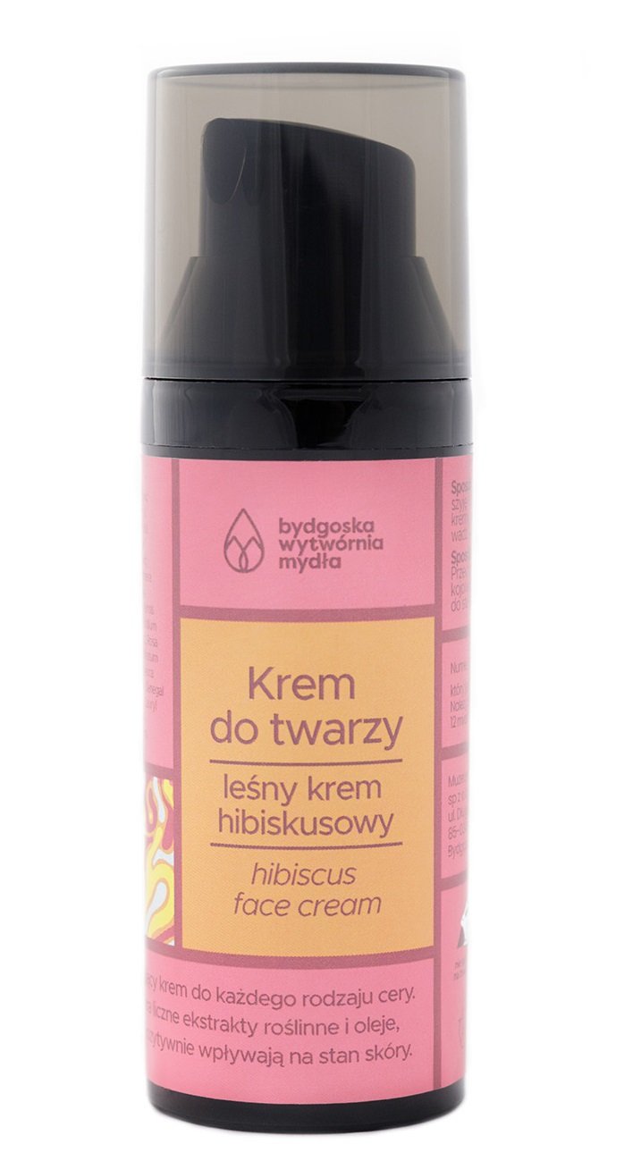 Bydgoska Wytwórnia Mydła Leśny krem hibiskusowy do twarzy  50 ml