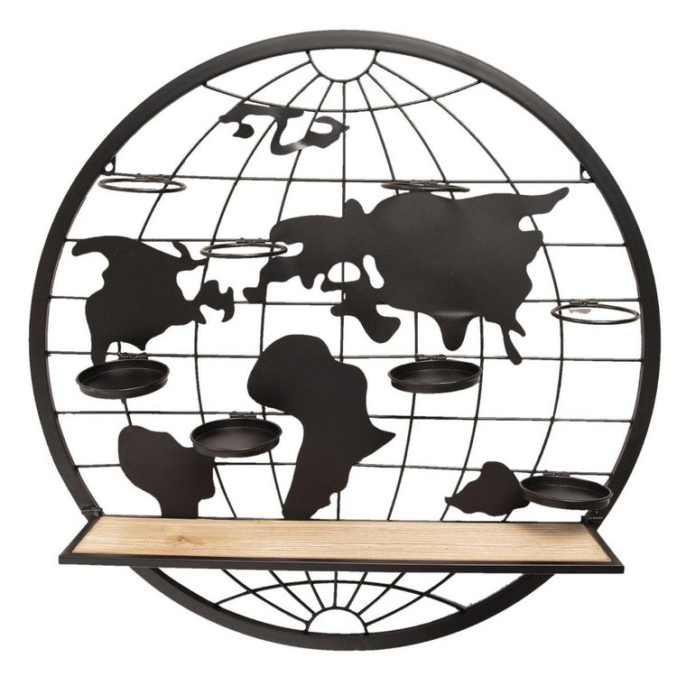 Półka metalowa Mapa Świata