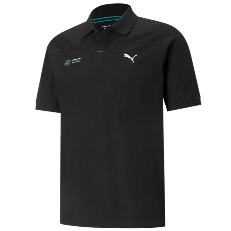 Puma Mercedes F1 Polo 599614-01, Męskie, Czarne, koszulki polo, bawełna, rozmiar: S