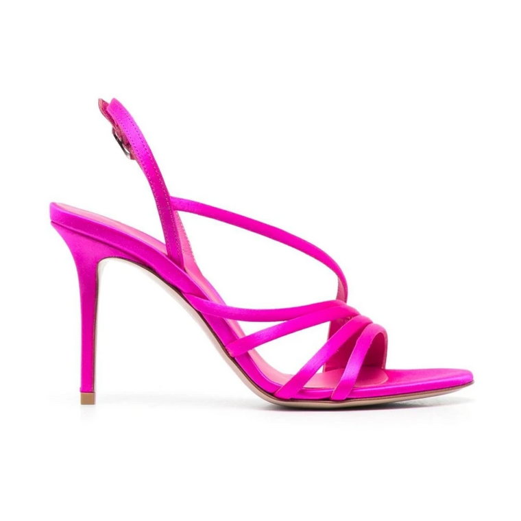 Hot Pink Strappy Stiletto Sandały Le Silla