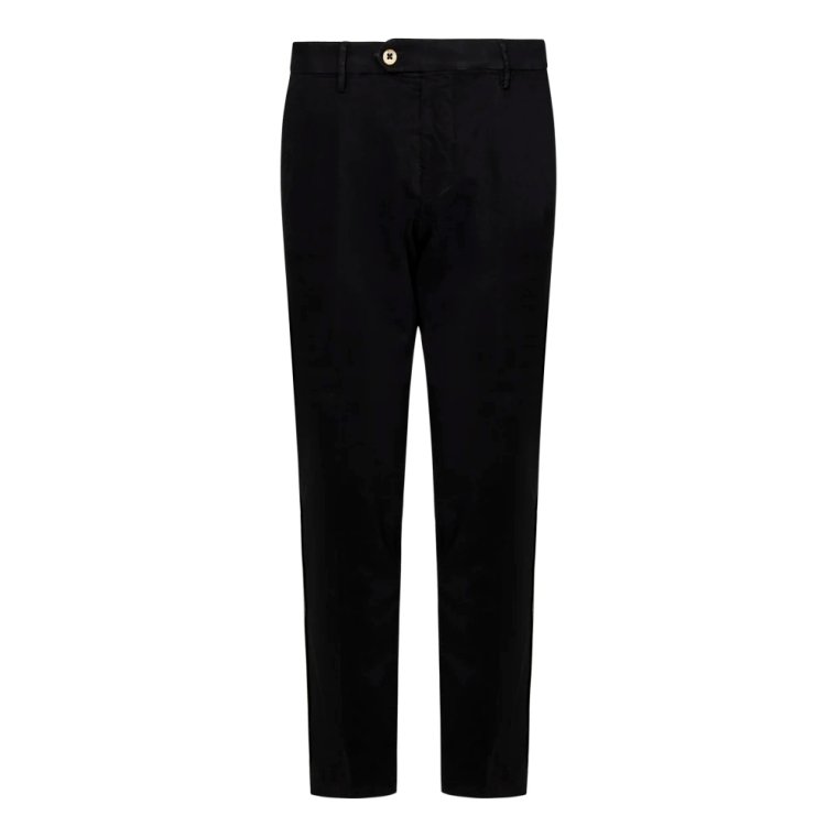 Czarne Spodnie Slim Fit Chino Michael Coal