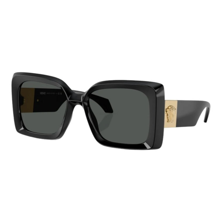 Czarne okulary przeciwsłoneczne z acetatu dla kobiet Versace