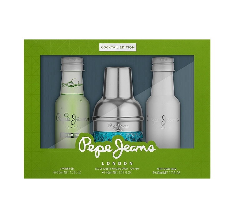 PEPE JEANS COCKTAIL EDITION FOR HIM WODA TOALETOWA SPRAY 30ML + ŻEL 50ML + BALSAM PO GOLENIU 50ML