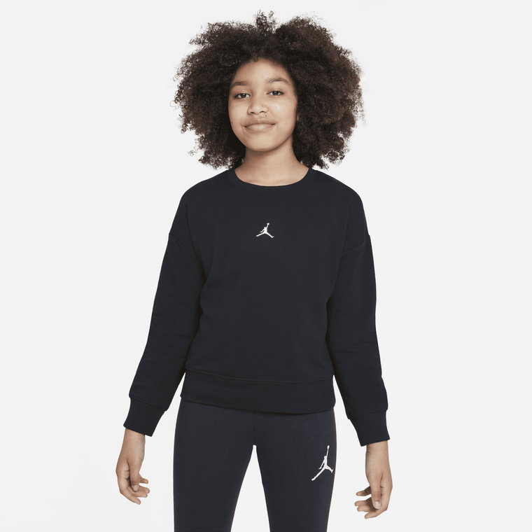 Bluza dla dużych dzieci (dziewcząt) Jordan - Czerń