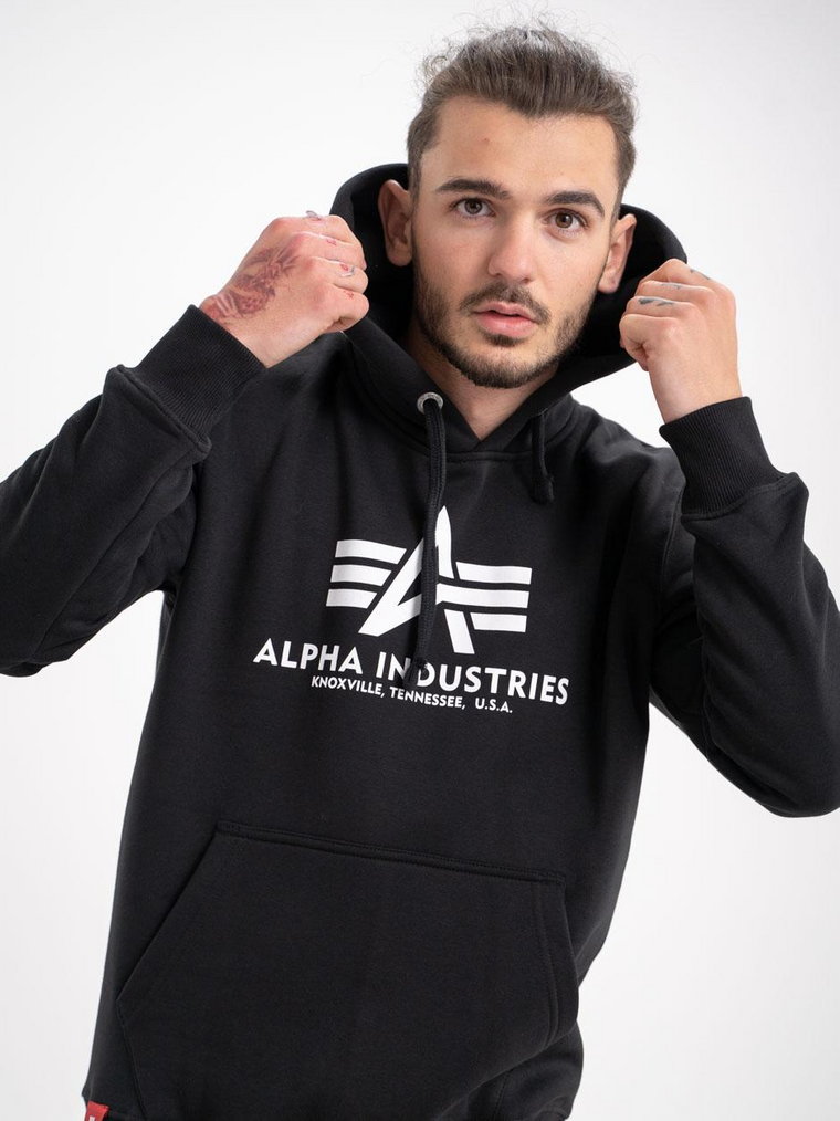 Bluza Z Kapturem Męska Alpha Industries Basic Czarna