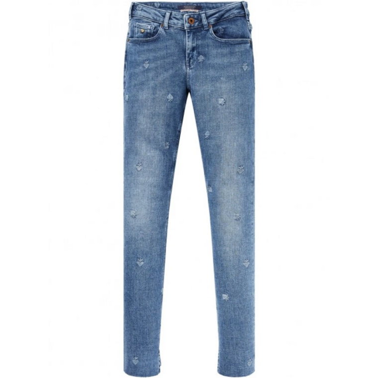 Wyszywane Dżinsy Skinny z Serduszkami Scotch & Soda