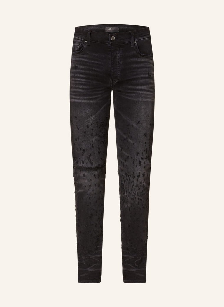 Amiri Jeansy W Stylu Destroyed Skinny Fit schwarz