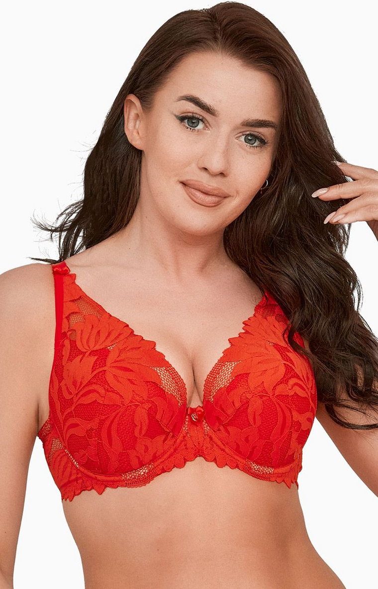 Czerwony biustonosz push-up Sophia 1225, Kolor czerwony, Rozmiar 70B, Gaia