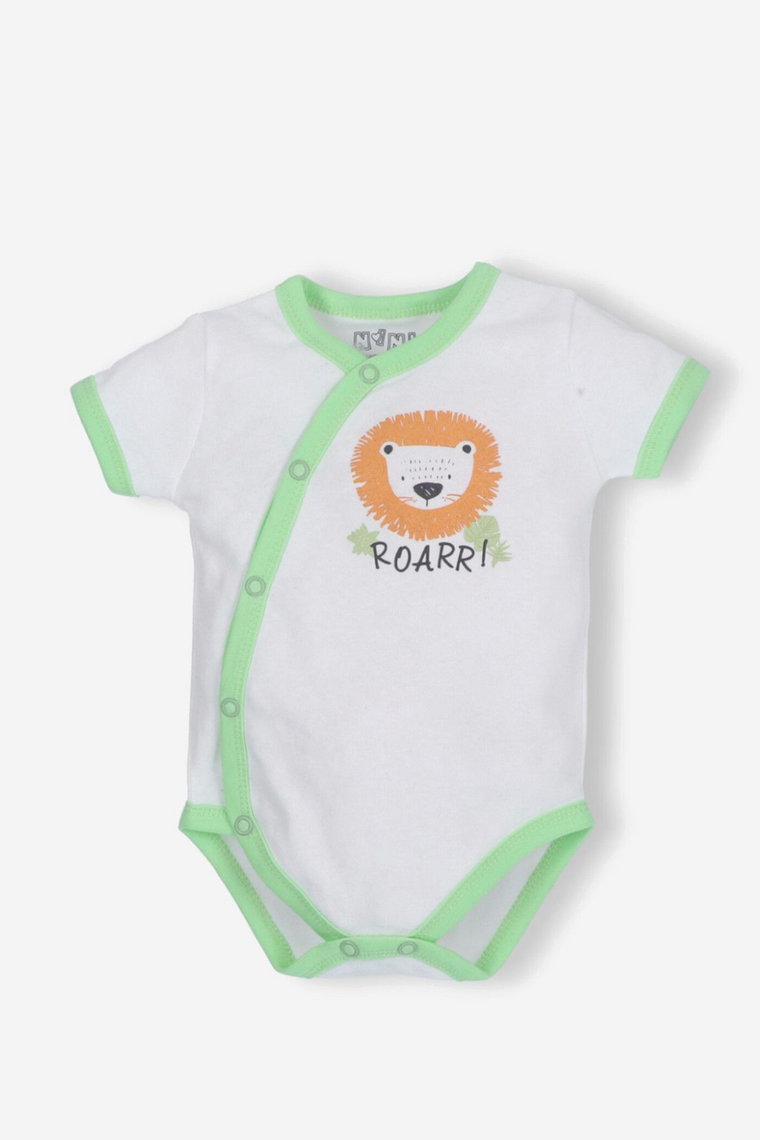 Body niemowlęce z bawełny organicznej dla chłopca - LION