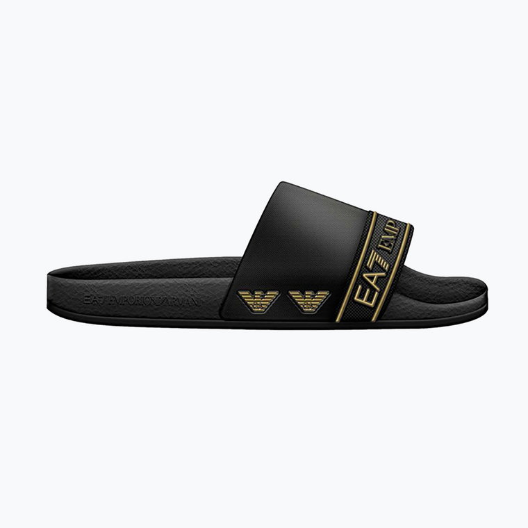 Klapki EA7 Emporio Armani Water Sports Tape Slide full black/gold