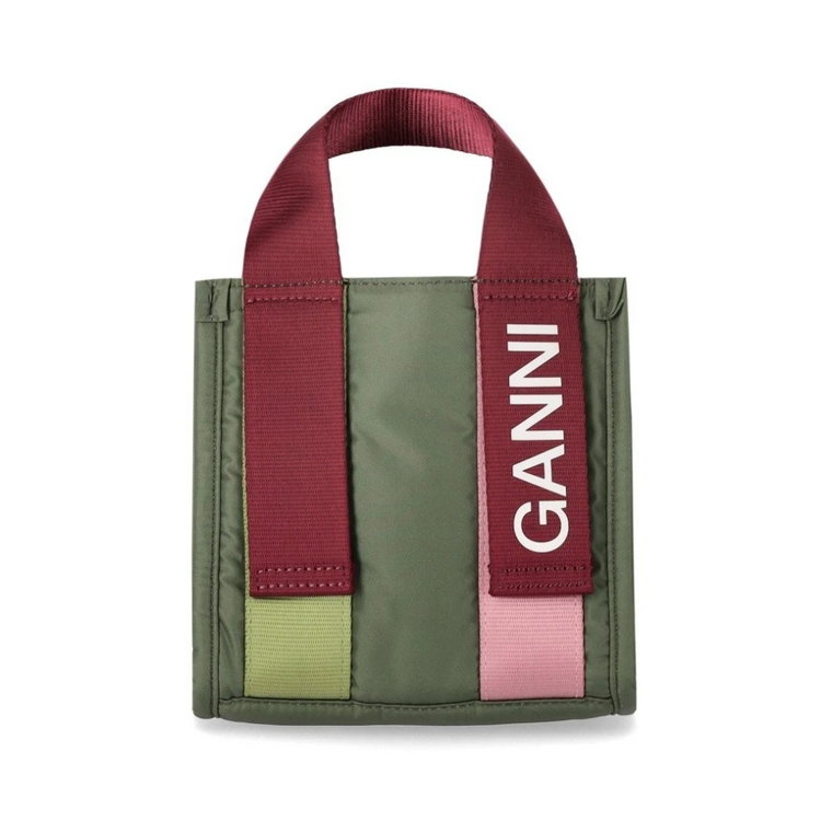 Mini Tote Tech Zielona Torba Ganni