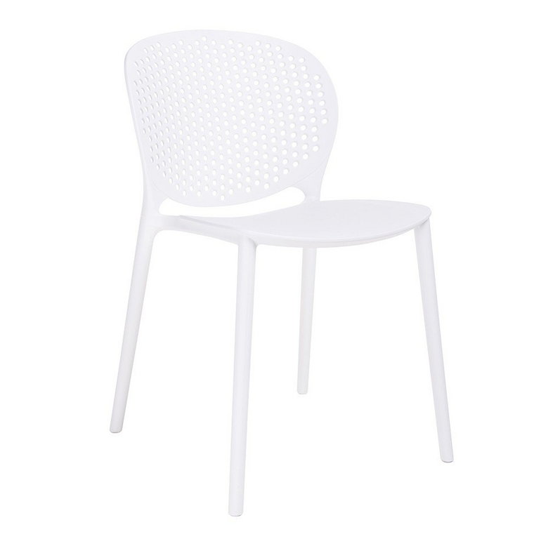 Krzesło MIA HOME Venti, białe, 48,5x55x79 cm