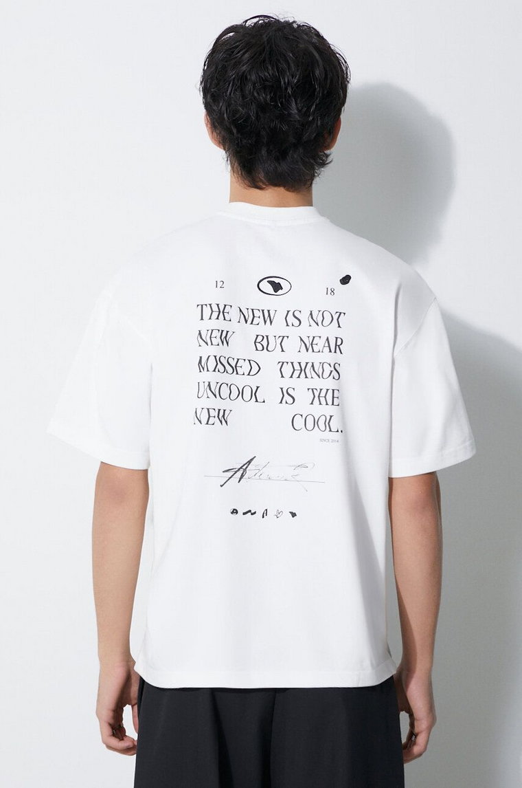 Ader Error t-shirt Tatom Logo męski kolor biały z nadrukiem BMADFWTS0103