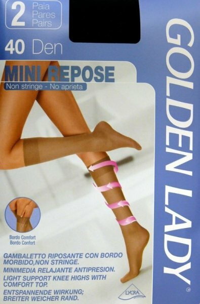 Golden Lady Mini Repose| 40 den A'2 2-pack podkolanówki