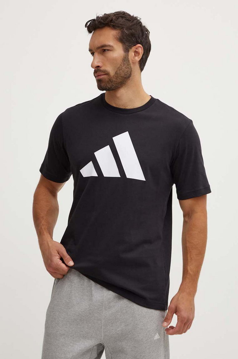 adidas t-shirt bawełniany męski kolor czarny z nadrukiem IY8583