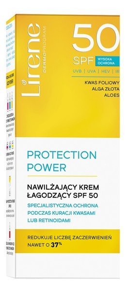 Lirene Protection Power nawilżający Krem łagodzący spf50 50ml