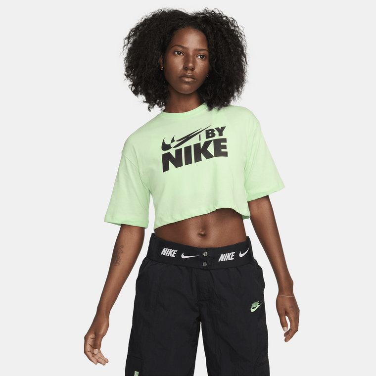 T-shirt damski o krótkim kroju Nike Sportswear - Szary