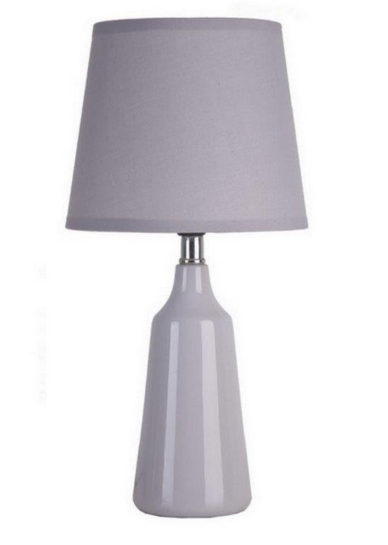 Lampka CERAMICZNA nocna stołowa abażur 3067 GREY