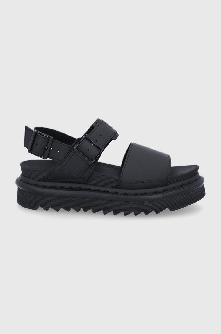 Dr. Martens Sandały skórzane Voss damskie kolor czarny na platformie DM23802001.Voss-Black