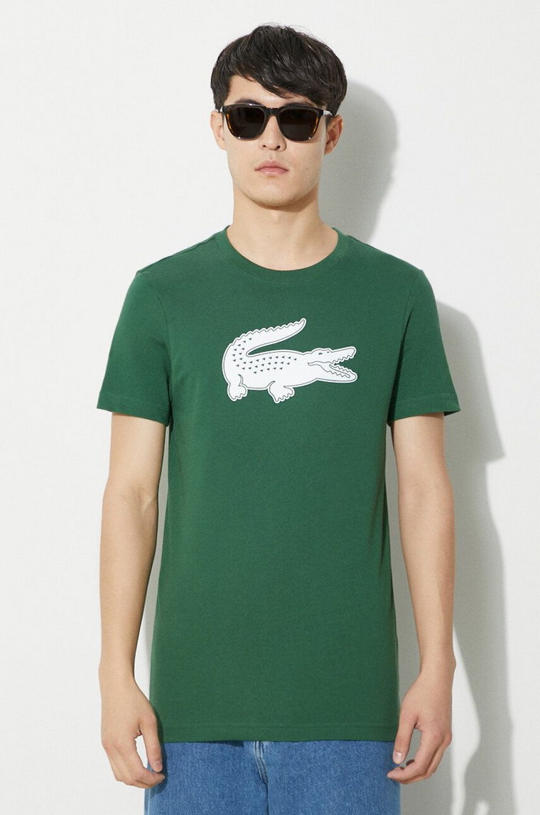 Lacoste t-shirt męski kolor zielony