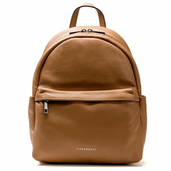 Lazarotti Milano Leather City Backpack 31 cm cognac