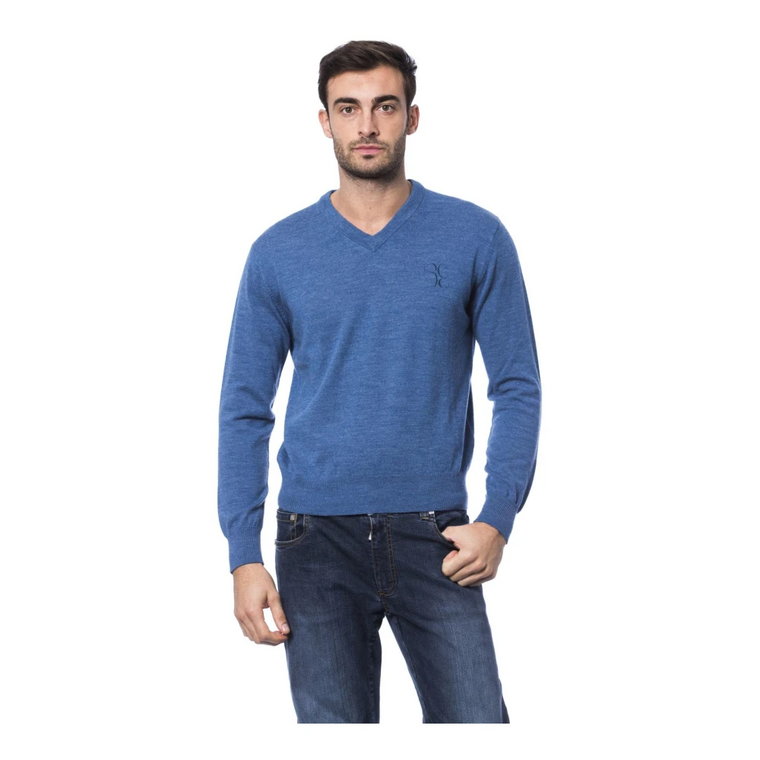 Blue Merino Wool Sweater Billionaire