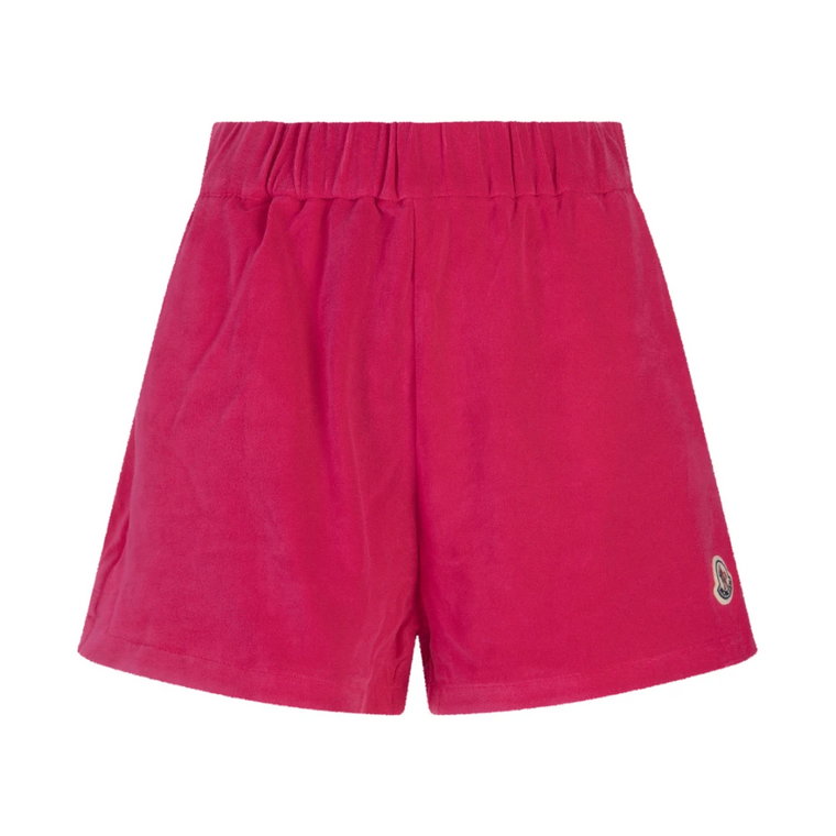 Fuchsia Terry Shorts dla kobiet Moncler
