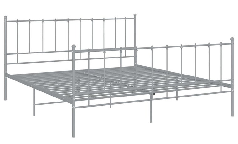 Szare metalowe łóżko w stylu loftoym 160x200 cm - Cesaro