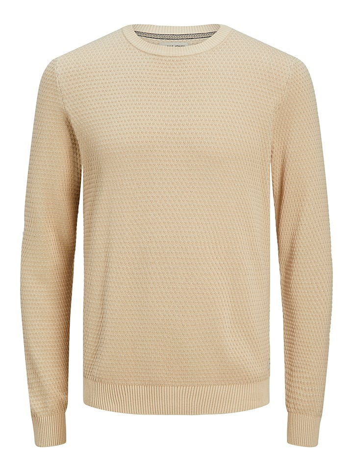 Jack & Jones Sweter "Atlas" w kolorze beżowym