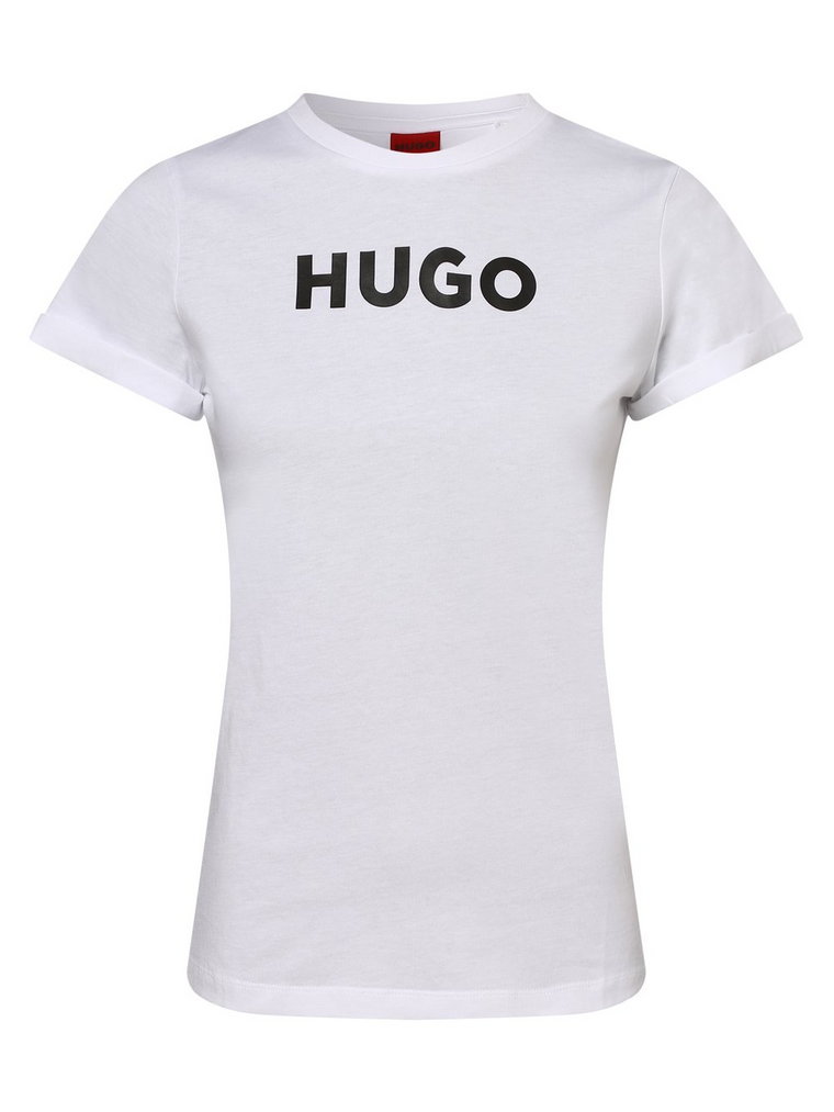 HUGO - T-shirt damski  The HUGO Tee, biały