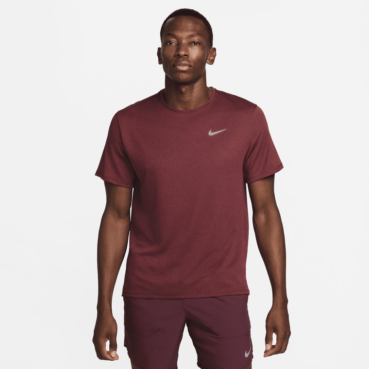 Męska koszulka z krótkim rękawem do biegania Nike Dri-FIT UV Miler - Szary