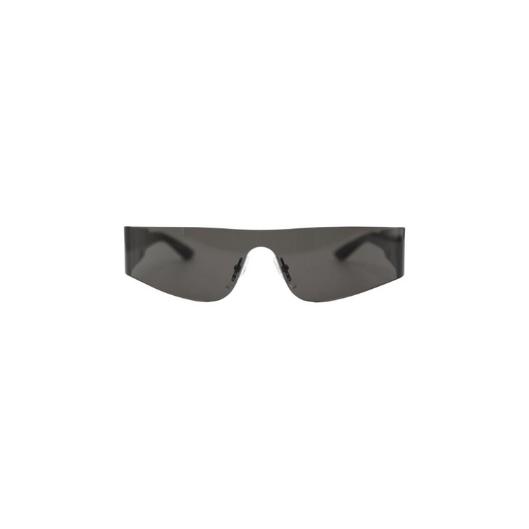 Czarne Wąskie Okulary Przeciwsłoneczne w Kształcie Prostokąta Balenciaga