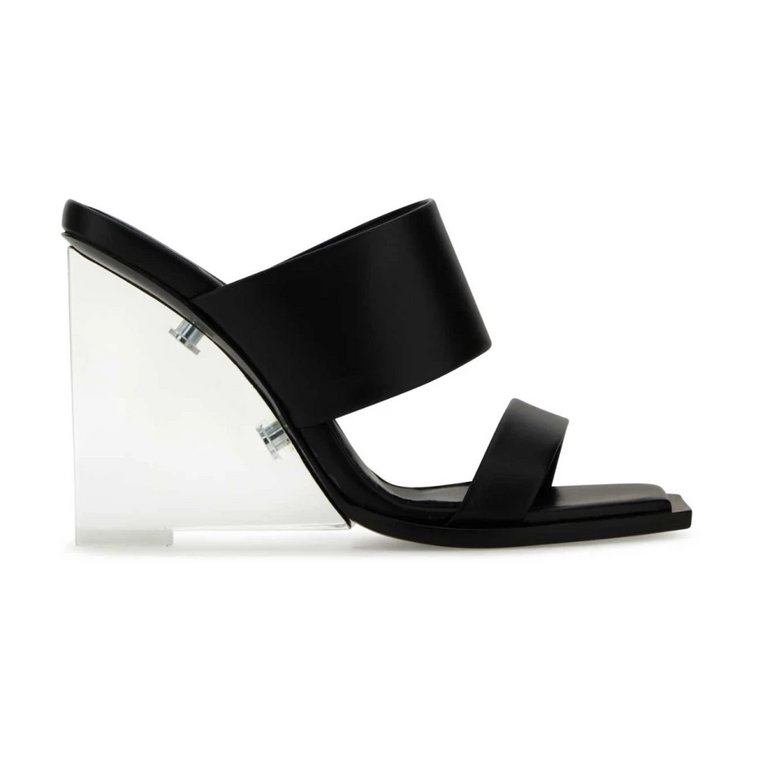 Eleganckie Czarne Skórzane Mule Shard Alexander McQueen