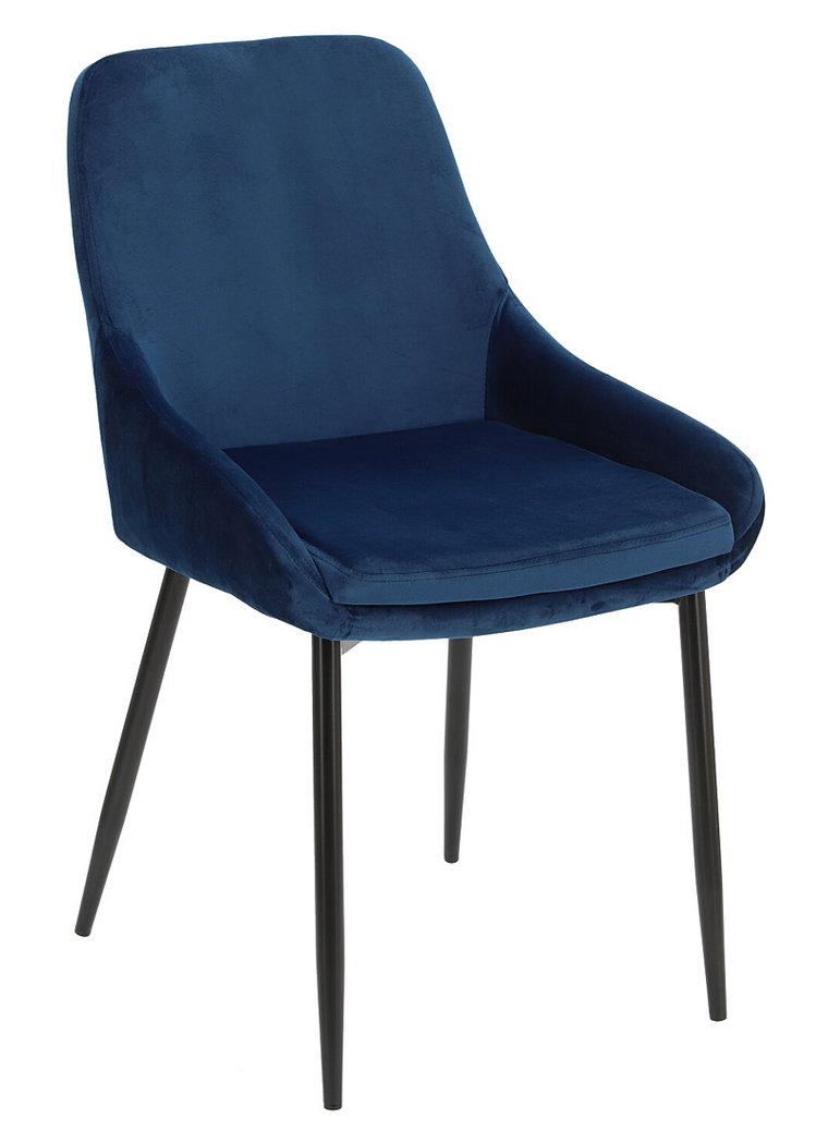 Niebieskie krzesło welurowe - Anaki
