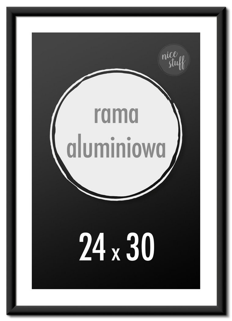 Ramka na zdjęcia 24x30 cm Ramki aluminiowe 30x24 cm czarna