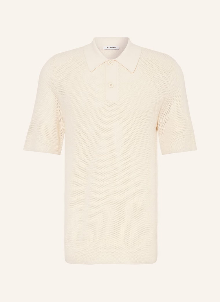 Sandro Koszulka Polo Z Dzianiny beige