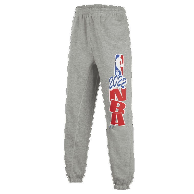 Spodnie z dzianiny dla dużych dzieci Nike NBA Team 31 Courtside - Szary