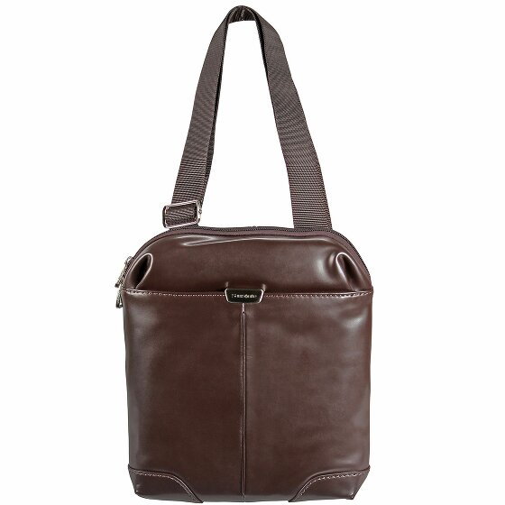 Samsonite S-Oulite LTH Crossover Shoulder Bag Leather 25 cm Tablet Compartment dark brown